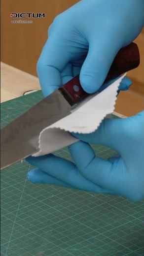 Sharpen knives quickly and easily - DICTUM sharpening cloth - #dictum #knife sharpening