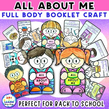 All About Me Body Craft Booklet–Cut, Color & Create First Day of School Activity