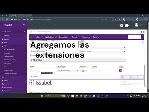 Instalación de Issabel, creación y configuración de IVR y extensiones.