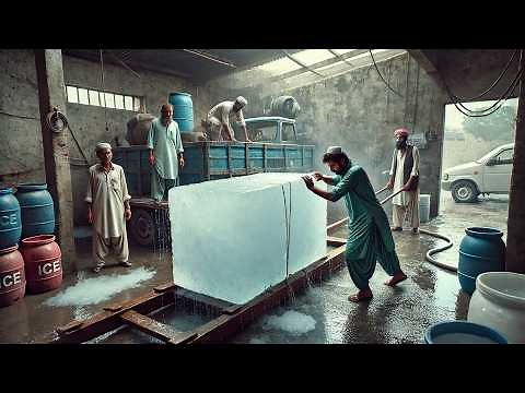 How Big Ice Blocks are Made | Inside the Ice Factory