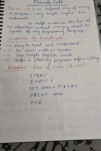 Pseudo code #computer #shortsfeed #computereducation