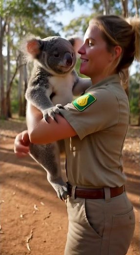 Emotional Koala Hug Caught on Camera 😭🐨 #wildlife #wildliferescue #rescueefforts