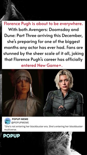 Florence Pugh is about to be everywhereWith both Avengers: Doomsday ano Dune: Part #florencepugh