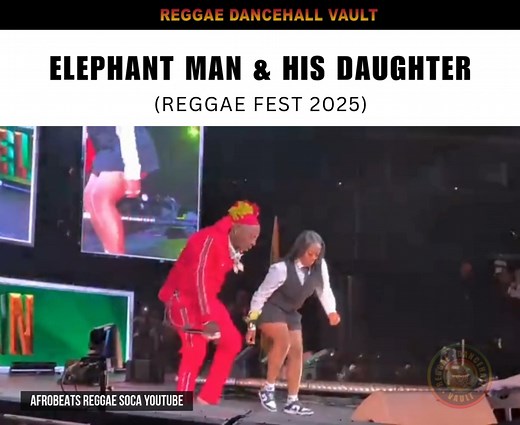 272K views · 9.8K reactions | Elephant Man and his daughter on stage at Reggae Fest 2025 #reggae #dancehall #jamaica #riddim #elephantman #reggaefest #reggaedancehallvault ❤️ | Reggae Dancehall Vault | Facebook