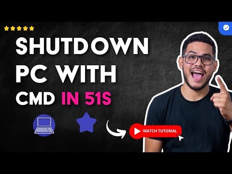 How to USE SHUTDOWN in CMD to TURN OFF the PC in 51 S