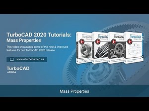 TurboCAD 2020 New Features: Mass Properties
