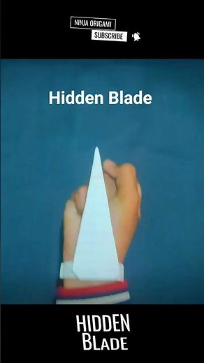 Hidden Blade Origami 😮 Ninja Paper Trick #ninjaorigami