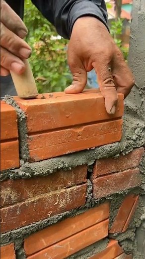 Installing Wall Ties While Laying Bricks for Extra Strength 💪🧱
