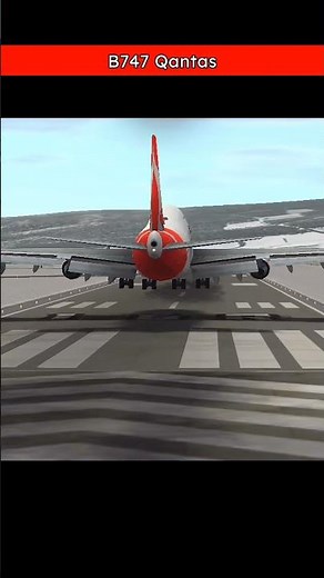 Qantas B747 Touchdown Moment #aviation #airplane #shorts