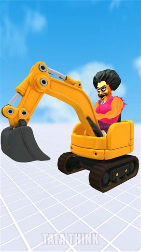 Magic Road Drawing 🎨 Why Can the Car Pass but the Digger Can’t? 🚗 #tatathink #scaryteacher3d #jcb