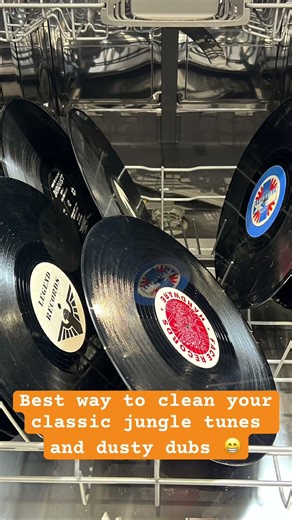 Best way to clean your classic jungle tunes, just stick them in the dishwasher 😁 #jungle #dubs