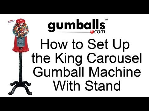 How to Set Up the King Carousel Gumball Machine with a Stand?