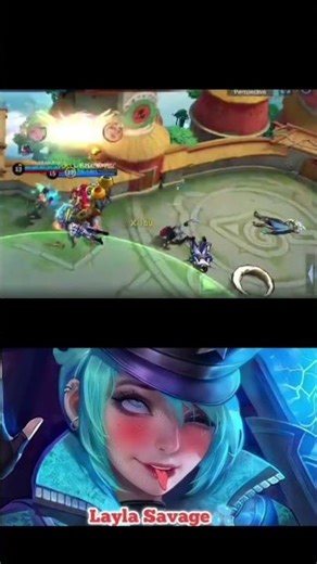 LAYLA WENT CRAZY 🤯 INSANE DAMAGE SAVAGE | MLBB Layla Gameplay #shorts #MLBB #Layla #MobileLegends