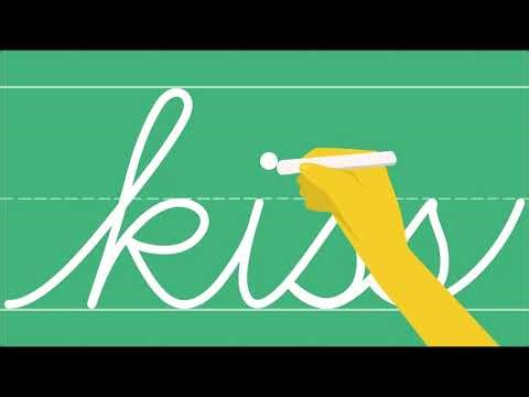 How to write a cursive letter “k” in lowercase