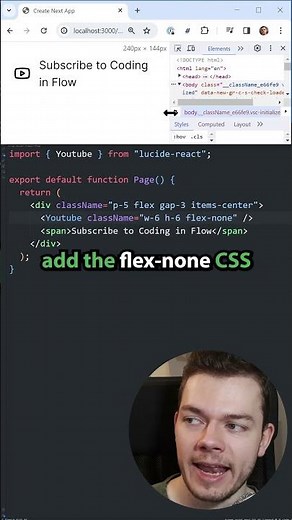 Flexbox: Avoid Element Shrinking With Flex-None #css #csstips #csstutorial #tailwindcss #webdev