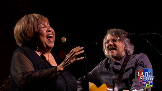 572K views · 14K reactions | Mavis Staples and Jeff Tweedy bring down the house with their performance of “Freedom Highway” at the Auditorium Theatre. Mavis’s new single “Worthy” is out now, and you can catch Jeff on tour this fall! #LateShowChicago #Colbert | The Late Show with Stephen Colbert | Facebook