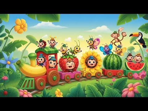 Jungle Insect Train Adventure 🐜🚂 | Fun Bugs Song & Story for Kids | Learn & Play