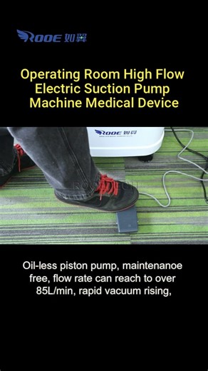 350W Super High Power Medical Surgical Vacuum Suction Aspirator Machine with 85L/Min Flow Rate