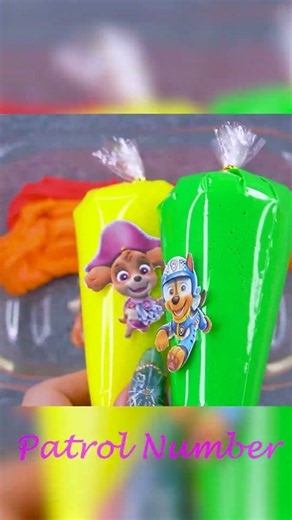 Paw Patrol Super Relaxing Rainbow Clay & Slime Mixing with Chase, Marshall & Skye! 🎧✨#shorts