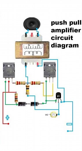 Class AB Push-Pull Amplifier Circuit Diagram Differences