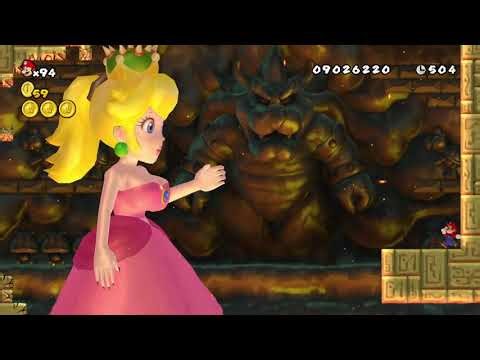 Evil Crazy Peach Secret Boss & Ending- New Super Mario Bros. Wii