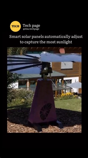 Tech page | Smart solar panels use tracking systems to follow the sun throughout the day. They adjust their angle automatically to capture the most... | Instagram