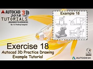 Autocad 3D Practice Drawing | Exercise 18 | Important Information | Autocad 3D Example Tutorial Video Lecture | A complete Guide to AutoCAD (Hindi) - Design Softwares