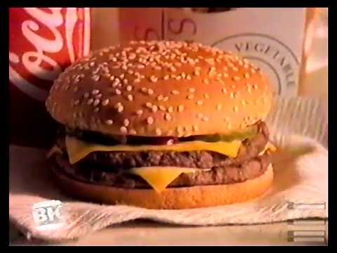 Burger King Double Cheeseburger commercial 1994