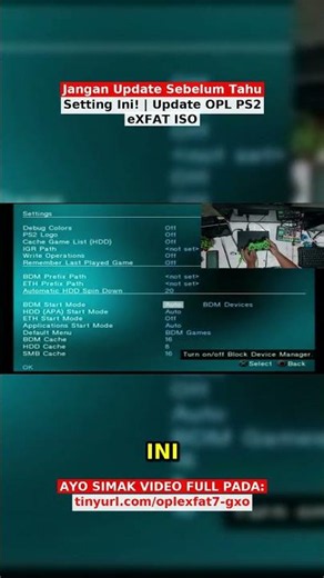 Don't Update Before Knowing This Setting! | OPL PS2 eXFAT ISO Update #shorts