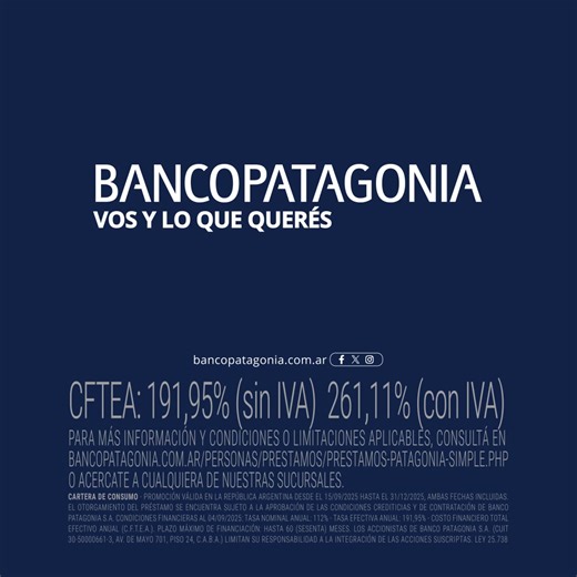 98K views | Tu préstamo para alcanzar todo eso que querés.  Sacá un préstamo personal con acreditación inmediata y en hasta 60 cuotas fijas a través de la app. Te Quiero. 﫶 | Banco Patagonia | Facebook