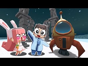 【木鱼】迷你世界：100倍掉落生存，木鱼乘坐火箭前往萌眼星，收集制作氧气背包的材料