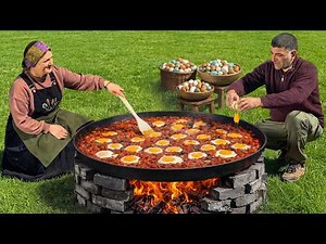 Giant Shakshuka And Special Egg Recipes In The Village!