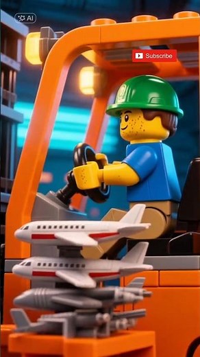 Miniature lego working inside a tiny workshop #minicraft #stopmotionmini #satisfyingvideo #shorts