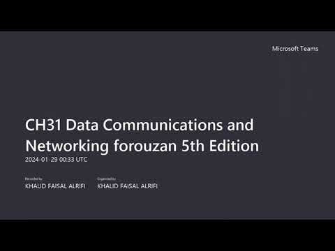 CH31 Data Communications and Networking forouzan 5th Edition