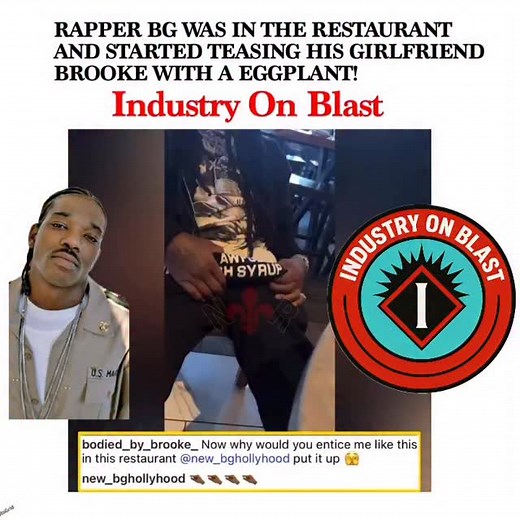 135K views · 426 reactions | Video : rapper #BG’s girlfriend Brooke was all hot and bothered after the former #CashMoneyRecords artist got all excited and decided to rub his body to entice her!! Blasties, do you think this is cute?? Or do they need an only fans?? | Industry On Blast | Facebook