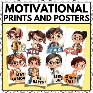 Motivational Posters for Kids: Classroom Decor (PDF) - Etsy