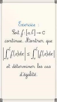 Triangle inequality in the integral of complex functions and cases of equality #cpge #math #prepa