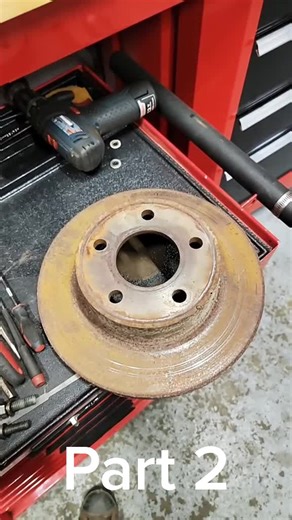 remember to measure thickness for minimum tolerance! @bendpaklifts #diy #garage #brakes #bendpak #junkyarddigs