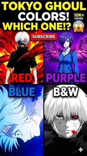 The Colors of Tokyo Ghoul 🎭 Kaneki Ken Edit 🔥 #tokyoghoul #shorts