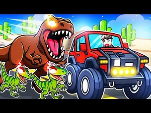 Destroying JURASSIC WORLD REBIRTH DINOSAURS in ROBLOX