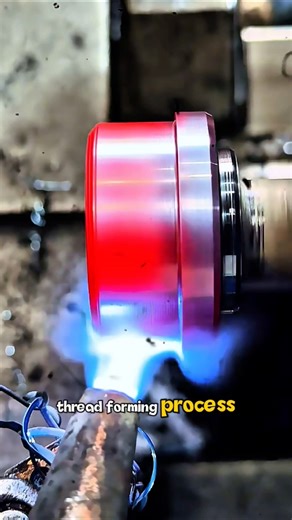 Heated metal simplifies the thread forming process#shorts #satisfying #working #welding