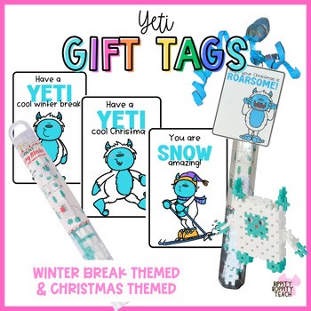 Yeti Gift Tags - Hashtag Blocks Target | Student Gifts | Christmas gift tags
