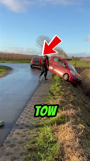 THEY GOT STUCK IN A DITCH!? #shorts