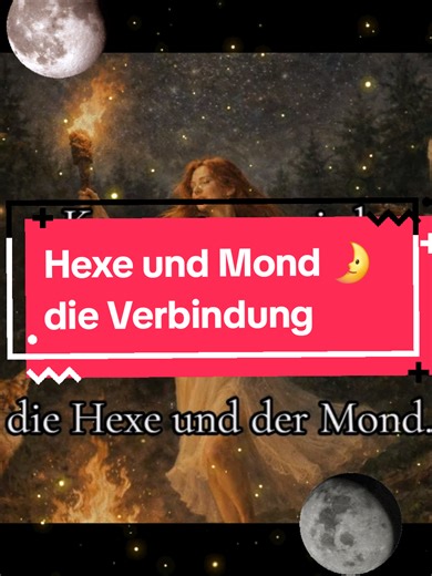 Kaum etwas wire so sehr miteinander verbunden wie die hexe und der Mond #motivation #fürdich #fyp #goviral #mindset