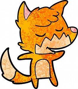 friendly cartoon fox