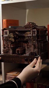 ANAVRIN® on Instagram: ""This is the first collectible I was able to fully build from scratch. The Ginzan Onsen book nook by Anavrin is made of fine, pristine wood pieces paired with beautiful LED lighting. It's incredibly intricate, and I can tell how much thought went into creating such a meticulously detailed piece. I don't think I've seen anything like it elsewhere; it's a conversation starter whenever I have friends over." - Jen M."