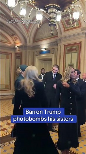 Barron Trump photobombs his sisters