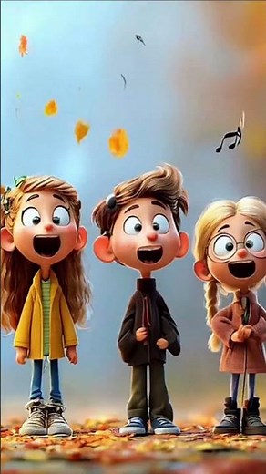 Autumn Song 🍁🐱 | Cute Cat & Kids Welcome Fall Season | Fun Learning Shorts