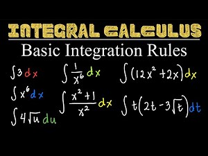 Integral Calculus: Basic Integration Rules, Problems, Formulas | ‪@ProfD‬