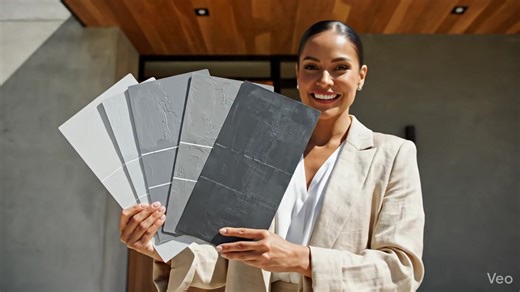 “Gris claro, gris natural. “Pintura de látex. La combinación perfecta.”